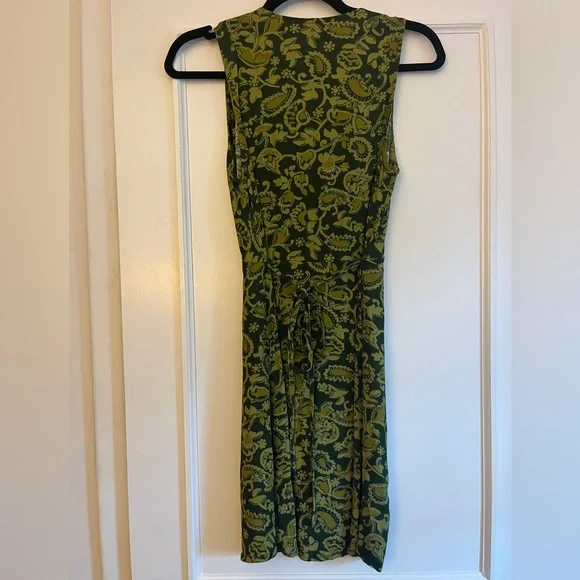 Faithfull the Brand Nadja Mini Dress in Rosella Floral Green Paisley — Small - Picture 4 of 6